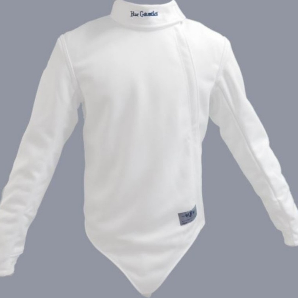 NWT Blue Gauntlet Fencing Jacket, Men's 42, RH, 350NW / Level 1, All 3 Weapons